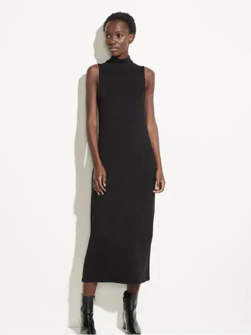 Vince Sleeveless Mock Neck Dress